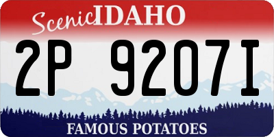 ID license plate 2P9207I