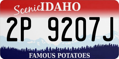 ID license plate 2P9207J