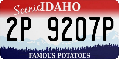 ID license plate 2P9207P