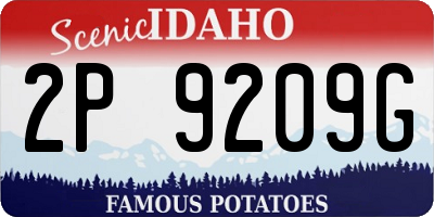 ID license plate 2P9209G