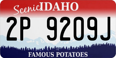ID license plate 2P9209J