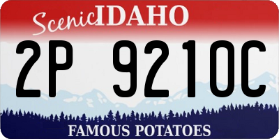 ID license plate 2P9210C