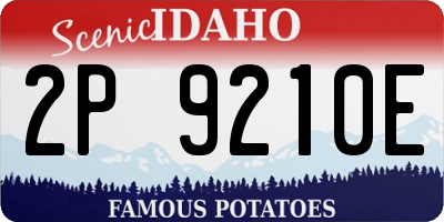 ID license plate 2P9210E