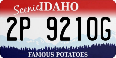 ID license plate 2P9210G