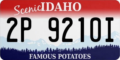 ID license plate 2P9210I