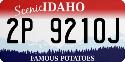 ID license plate 2P9210J
