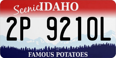ID license plate 2P9210L