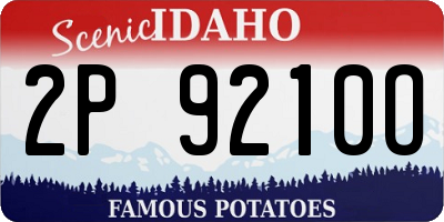 ID license plate 2P9210O