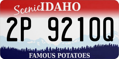 ID license plate 2P9210Q