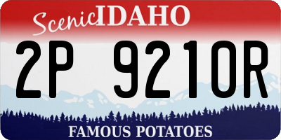 ID license plate 2P9210R