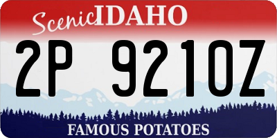 ID license plate 2P9210Z