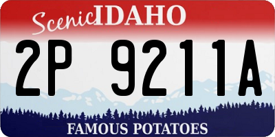 ID license plate 2P9211A