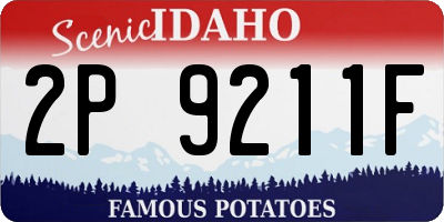 ID license plate 2P9211F