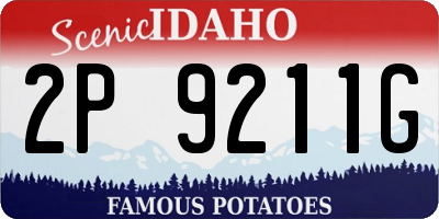 ID license plate 2P9211G