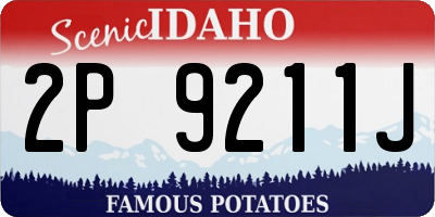 ID license plate 2P9211J