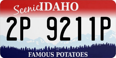 ID license plate 2P9211P
