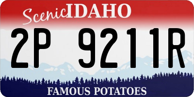 ID license plate 2P9211R