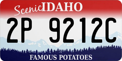 ID license plate 2P9212C