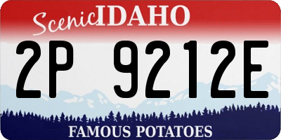 ID license plate 2P9212E