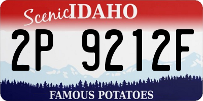 ID license plate 2P9212F