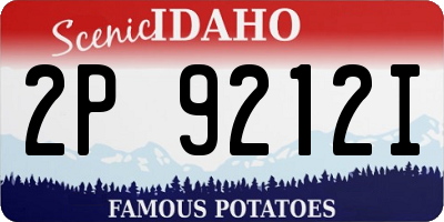 ID license plate 2P9212I