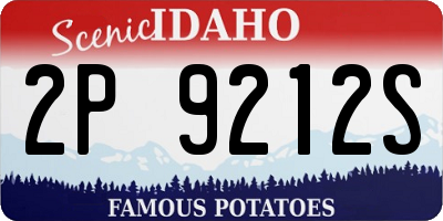 ID license plate 2P9212S