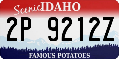 ID license plate 2P9212Z