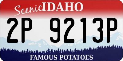 ID license plate 2P9213P