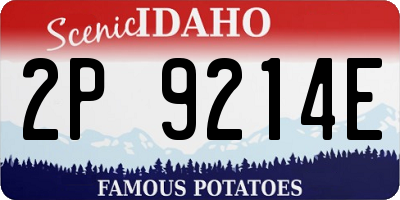 ID license plate 2P9214E