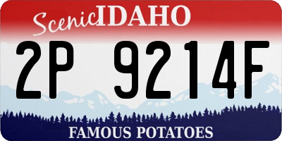 ID license plate 2P9214F