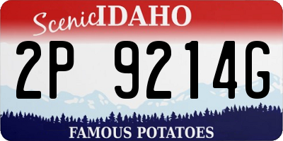 ID license plate 2P9214G