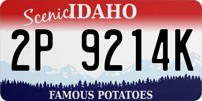 ID license plate 2P9214K