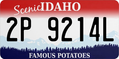 ID license plate 2P9214L