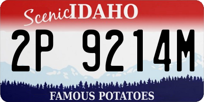 ID license plate 2P9214M