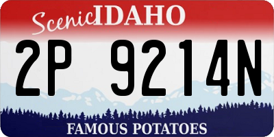 ID license plate 2P9214N