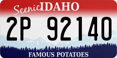 ID license plate 2P9214O