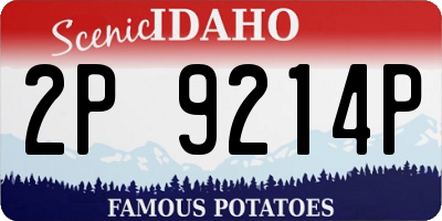 ID license plate 2P9214P