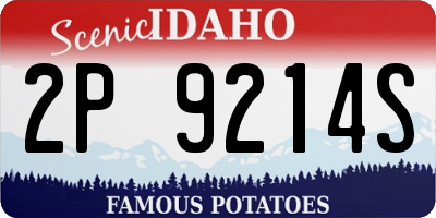 ID license plate 2P9214S