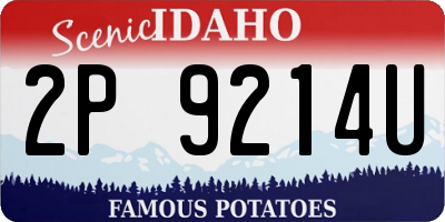 ID license plate 2P9214U