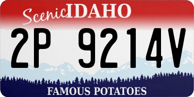 ID license plate 2P9214V