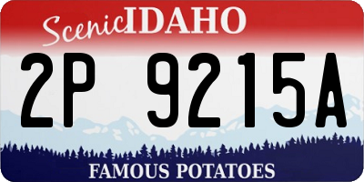 ID license plate 2P9215A