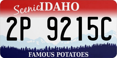 ID license plate 2P9215C