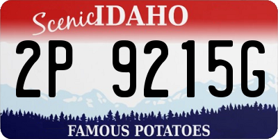 ID license plate 2P9215G