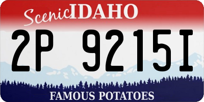 ID license plate 2P9215I