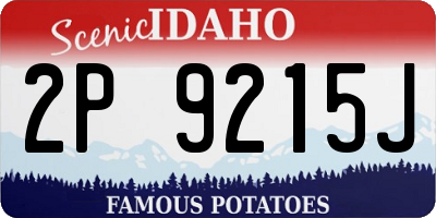 ID license plate 2P9215J