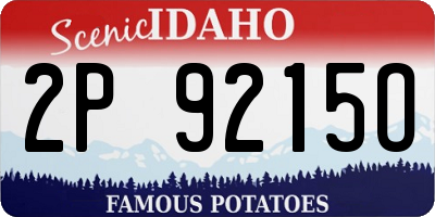 ID license plate 2P9215O