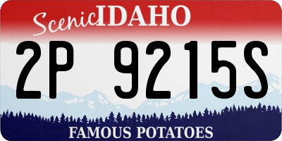 ID license plate 2P9215S