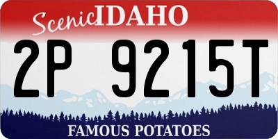 ID license plate 2P9215T