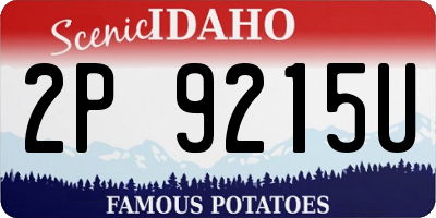 ID license plate 2P9215U