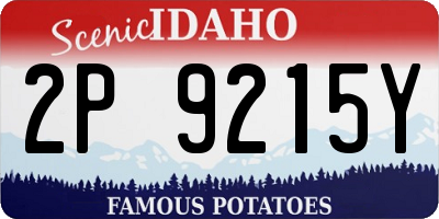 ID license plate 2P9215Y